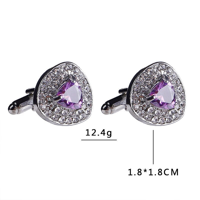 Crystal Stone Cufflinks