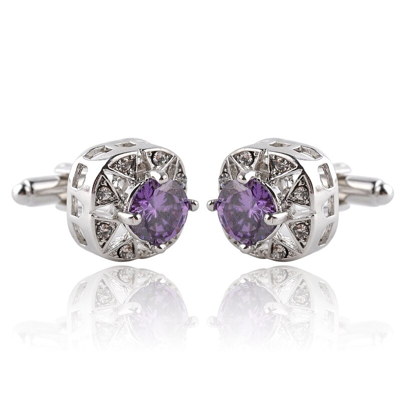 Crystal Stone Cufflinks