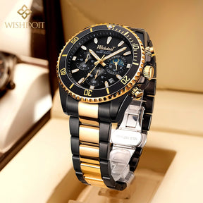 Waterproof Stainless Steel Chronograph Wrist Watch