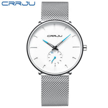 Men's Casual Slim Black Mesh Watch