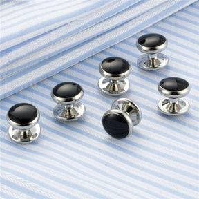 Black Classical Shirt Tuxedo Cufflinks