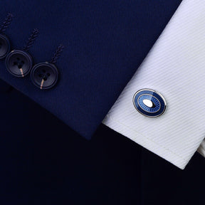 Savoyshi New Blue Enamel Cufflinks