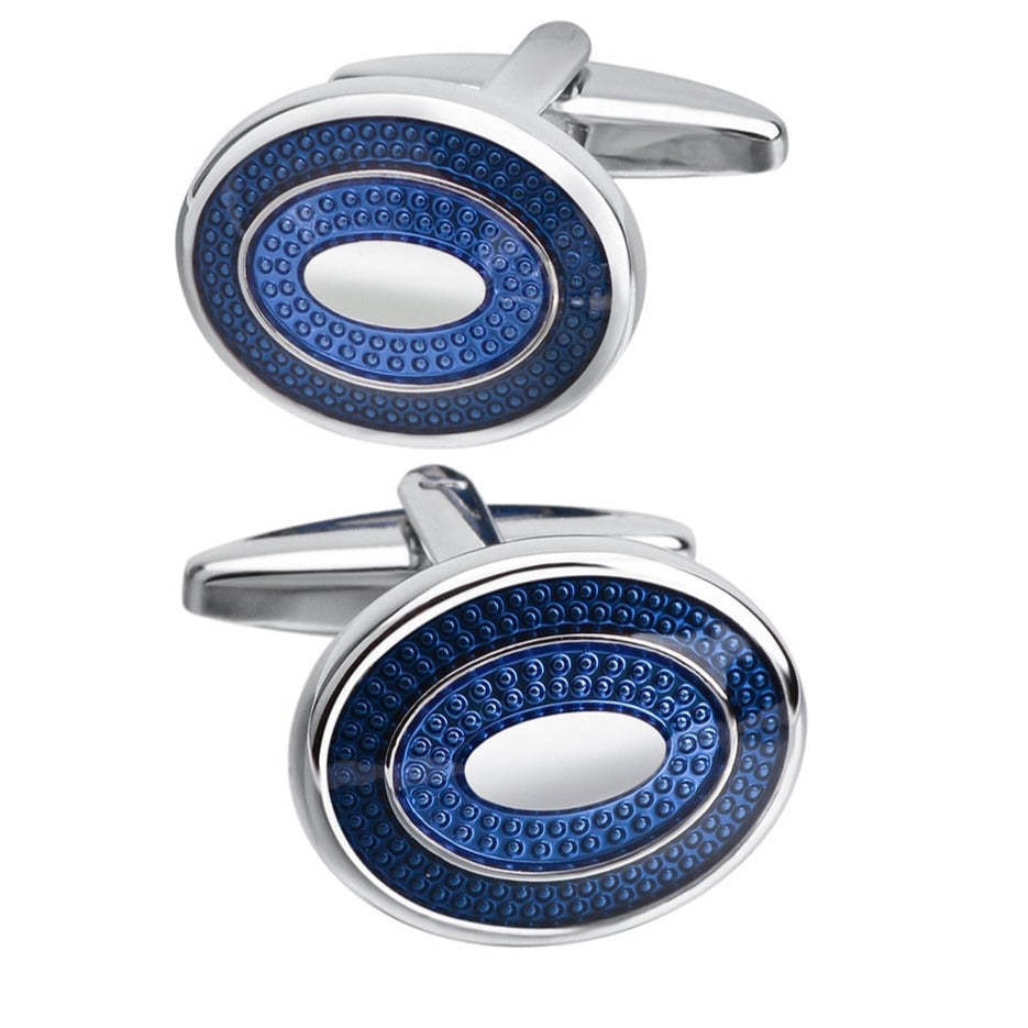 Savoyshi New Blue Enamel Cufflinks