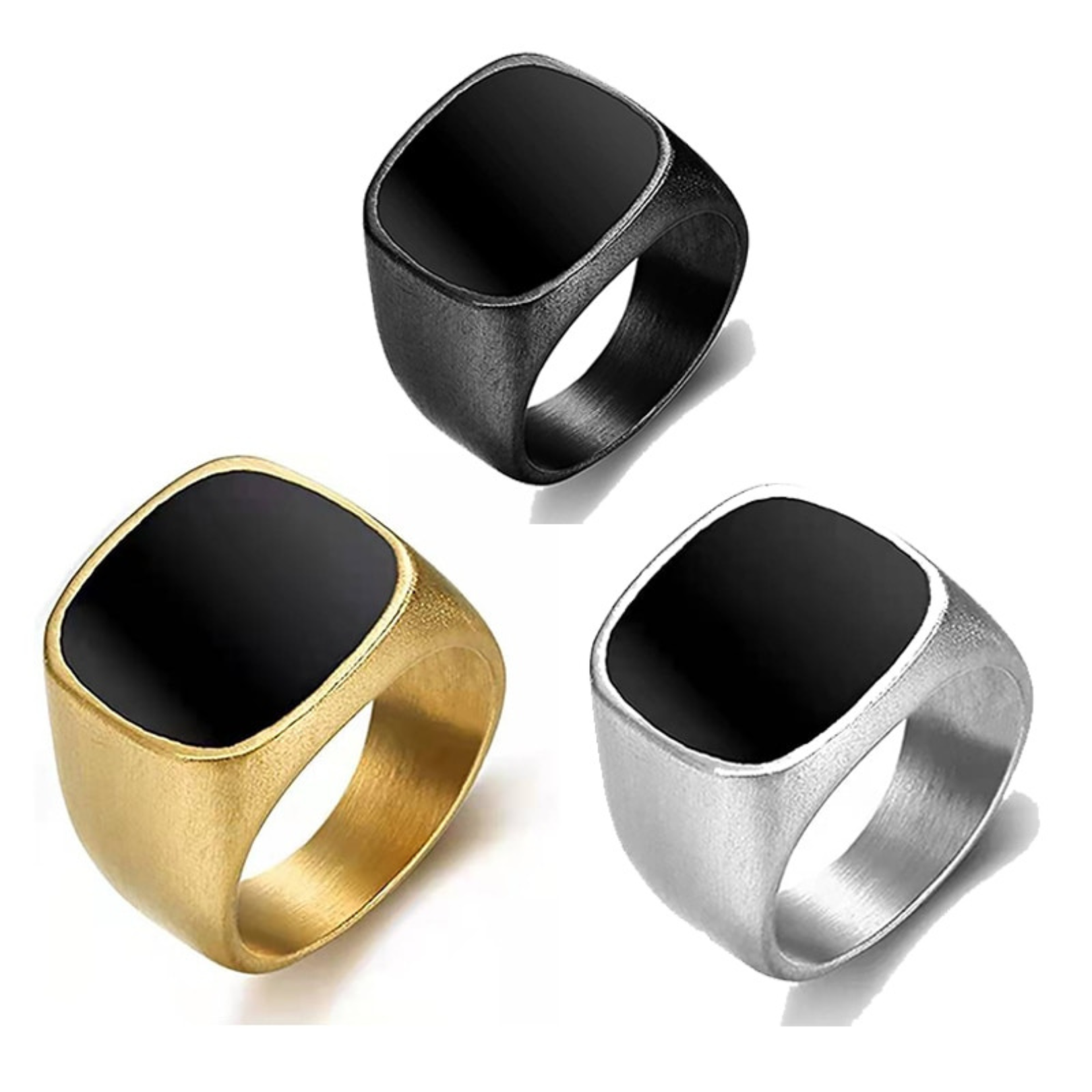 Normcore Band Ring Polish Surface 18K Gold Plated 316 Stainless Steel Exaggerated Jewelry, Jewels for Daily Outfits Party Decor,Women Rings,Temu